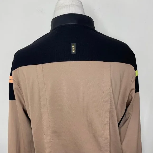 Jamie Sadock Black/Tan Full Zip Stretch Golf Athletic Jacket Women's Size M - Picture 4 of 13